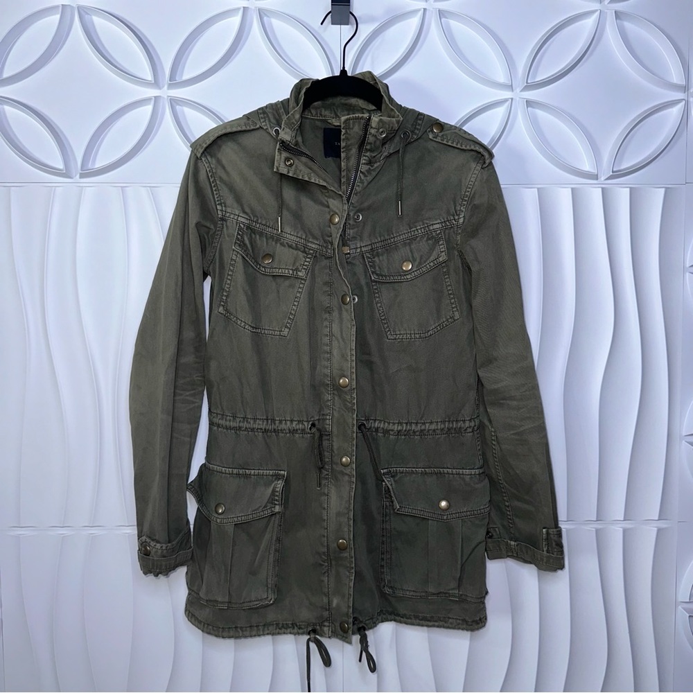 Talula ARITZIA Talula Trooper Jacket Army Green Utility Hooded Parka Oversized